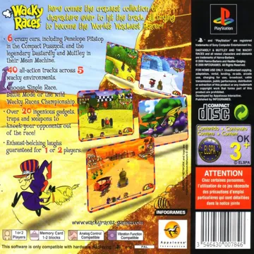 Wacky Races (EU) box cover back